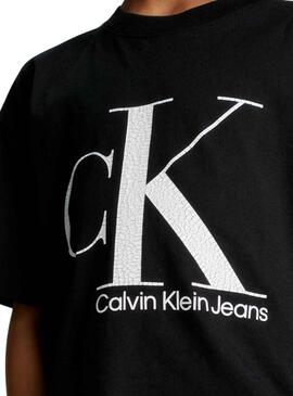 T-Shirt Calvin Klein Marble Noire pour Garçon