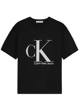 T-Shirt Calvin Klein Marble Noire pour Garçon