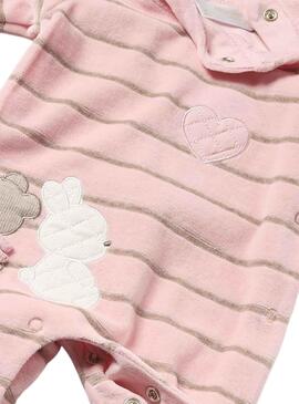 Set 2 Barboteuses Mayoral Tundosado Rose pour Bébé