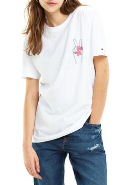 T-Shirt Tommy Jeans Bold Statement Blanc Femme