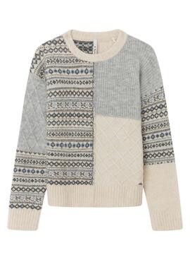 Pull Pepe Jeans Viri Patchtravail Jacquard Fille