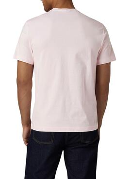 T-Shirt Lacoste Ras Du Cou Rose pour Homme