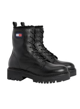 Bottines Tommy Jeans Botte urbaine Noire pour Femme