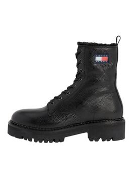 Bottines Tommy Jeans Botte urbaine Noire pour Femme