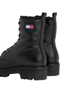 Bottines Tommy Jeans Botte urbaine Noire pour Femme