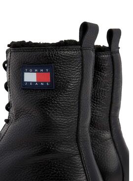 Bottines Tommy Jeans Botte urbaine Noire pour Femme