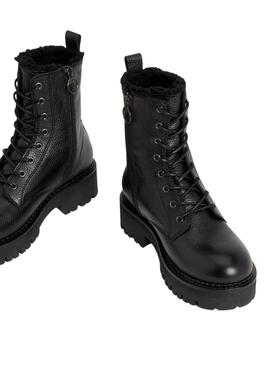 Bottines Tommy Jeans Botte urbaine Noire pour Femme