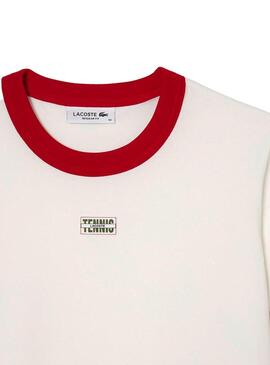 T-Shirt Lacoste Tennis Insigne Blanc Femme