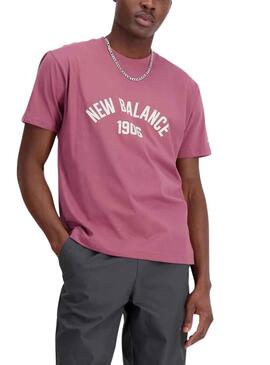 T-Shirt New Balance Essvartee Rosa pour Homme