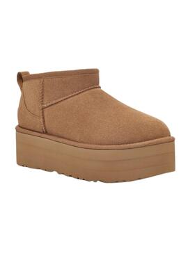 Bootss UGG Classic Ultra Mini Platform Brun Femme