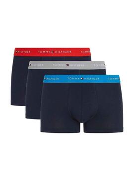 Pack 3 Bóxers Tomm Hilfiger Malle Bleu Homme