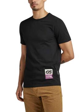 T-Shirt G-Star Back Slim Noire pour Homme