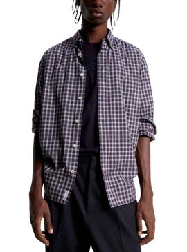 Chemise Tommy Hilfiger Nat Soft Flex Bordeaux Homme