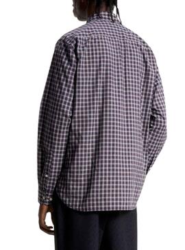 Chemise Tommy Hilfiger Nat Soft Flex Bordeaux Homme