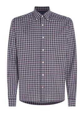 Chemise Tommy Hilfiger Nat Soft Flex Bordeaux Homme
