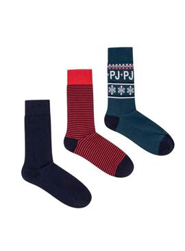 Pack 3 Chaussettes Pepe Jeans Logo Vert Homme