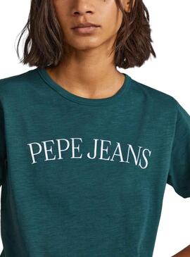 T-Shirt Pepe Jeans Vio Vert pour Femme