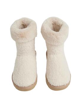 Bottines Pepe Jeans Diss Furry Beige pour Fille