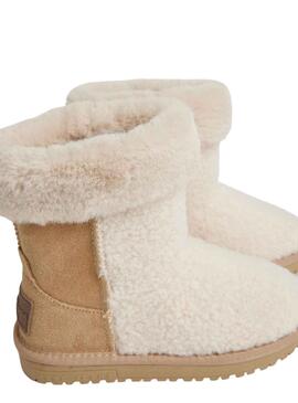 Bottines Pepe Jeans Diss Furry Beige pour Fille