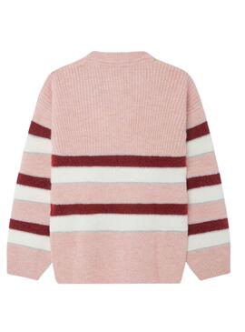 Pull Pepe Jeans Valère Rose pour Fille