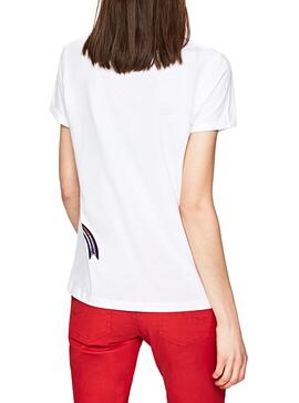 T-Shirt Jeans Pepe Anouck Blanc Femme