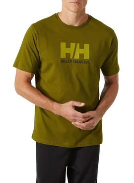 T-Shirt Helly Hansen Logo Vert pour Homme
