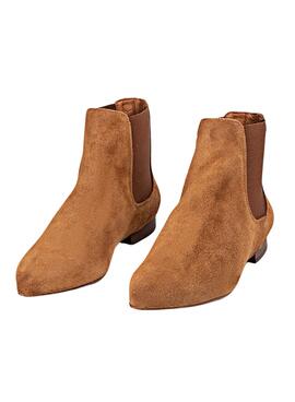 Bottines Popa Angela Serraje Camel pour Femme