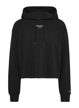 Sweat Tommy Jeans Relaxed Logo Noire pour Femme