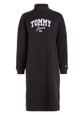 Robe Tommy Jeans Université Cuello Perkins Noire