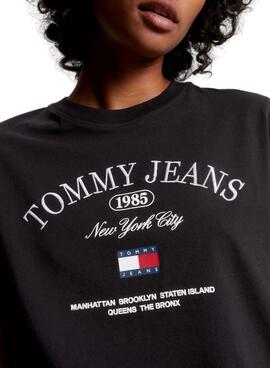 T-Shirt Tommy Jeans Lux Athletic Blanc Femme