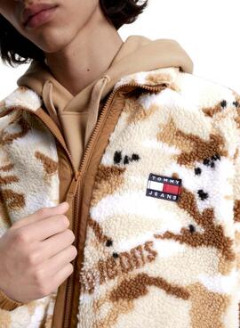 Veste Tommy Jeans Sherpa camouflage pour Homme