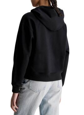 Sweat Calvin Klein Jeans Étiquette tissée Noire