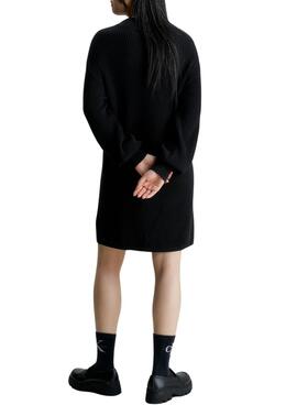 Robe Calvin Klein Jeans Intarsia Noire Femme