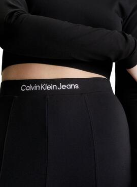 Leggings Calvin Klein Knitted Milan Logo Noire