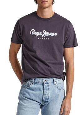 T-Shirt Pepe Jeans Keegan Noire pour Homme