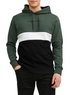 Sweat Jack & Jones Reid Block Vert Homme