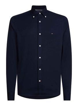 Chemise Tommy Hilfiger Flex Dobby Bleu Marine Homme