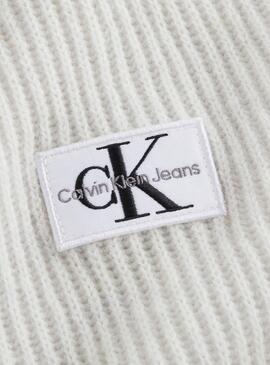 Robe Collier Calvin Klein Label Beige pour Femme