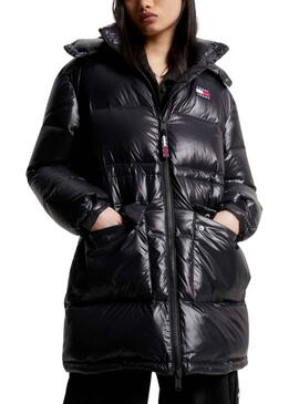 Veste Tommy Jeans Midi Alaska Noire Femme