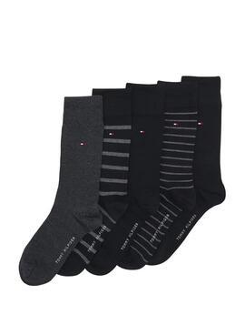 Pack 5 Chaussettes Tommy Hilfiger Men Sock Noire