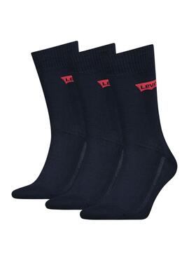 Chaussettes Levis Regular Cut Batwing Bleu Marine Unisex