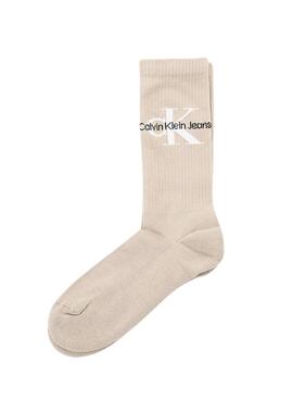 Chaussettes Calvin Klein Men Chaussette Beige pour Homme