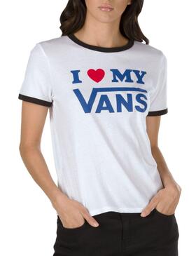 T-Shirt Vans Love Ringer White Woman
