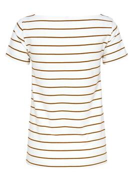 T-Shirt Only Live Stripes Blanc Femme
