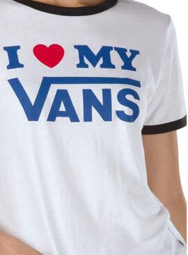 T-Shirt Vans Love Ringer White Woman