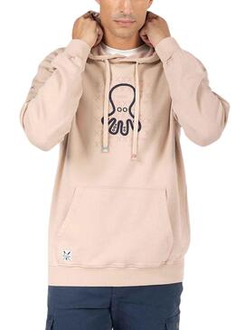 Sweat El Pulpo Emblème Rose pour Homme