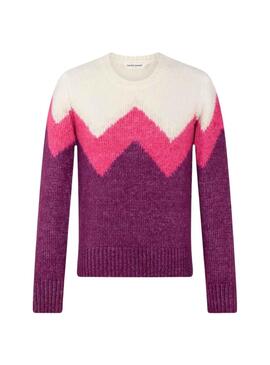 Pull Naf Naf Géométrique Multi pour Femme