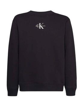 Sweat Calvin Klein Monogram Noire pour Homme