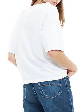 T-Shirt Tommy Jeans Badge Blanc Femme