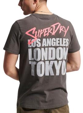 T-Shirt Superdry Photographic Skate Brun Homme